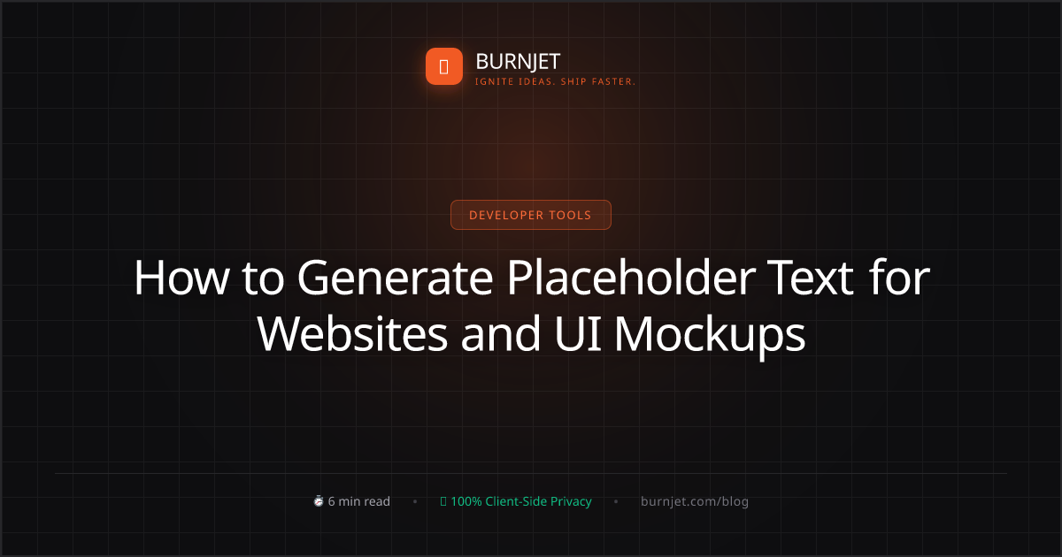 How to Generate Placeholder Text for Websites and UI Mockups