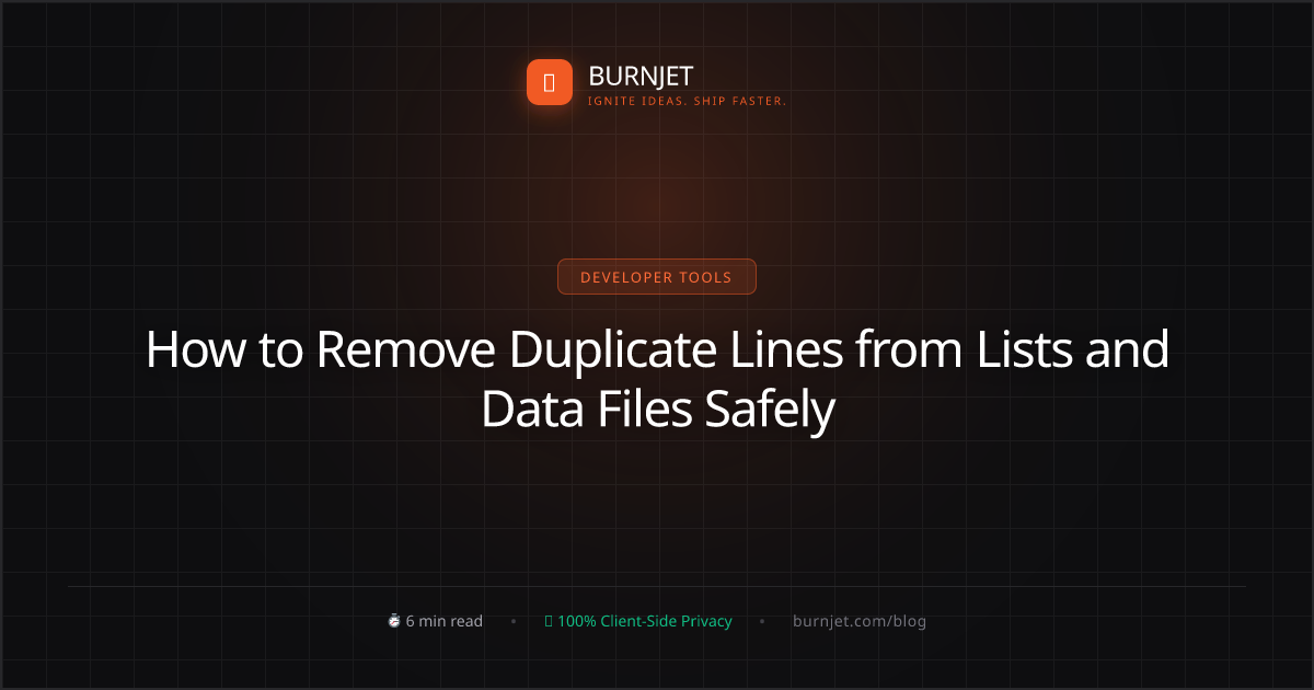 How to Remove Duplicate Lines from Lists and Data Files Safely