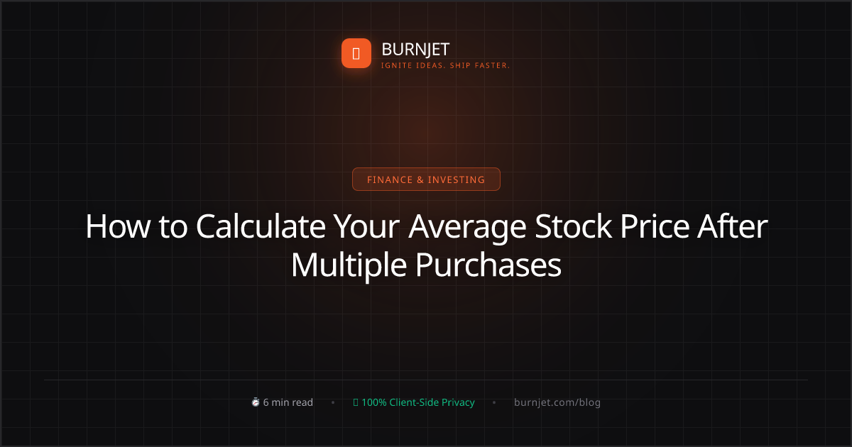 How to Calculate Your Average Stock Price After Multiple Purchases