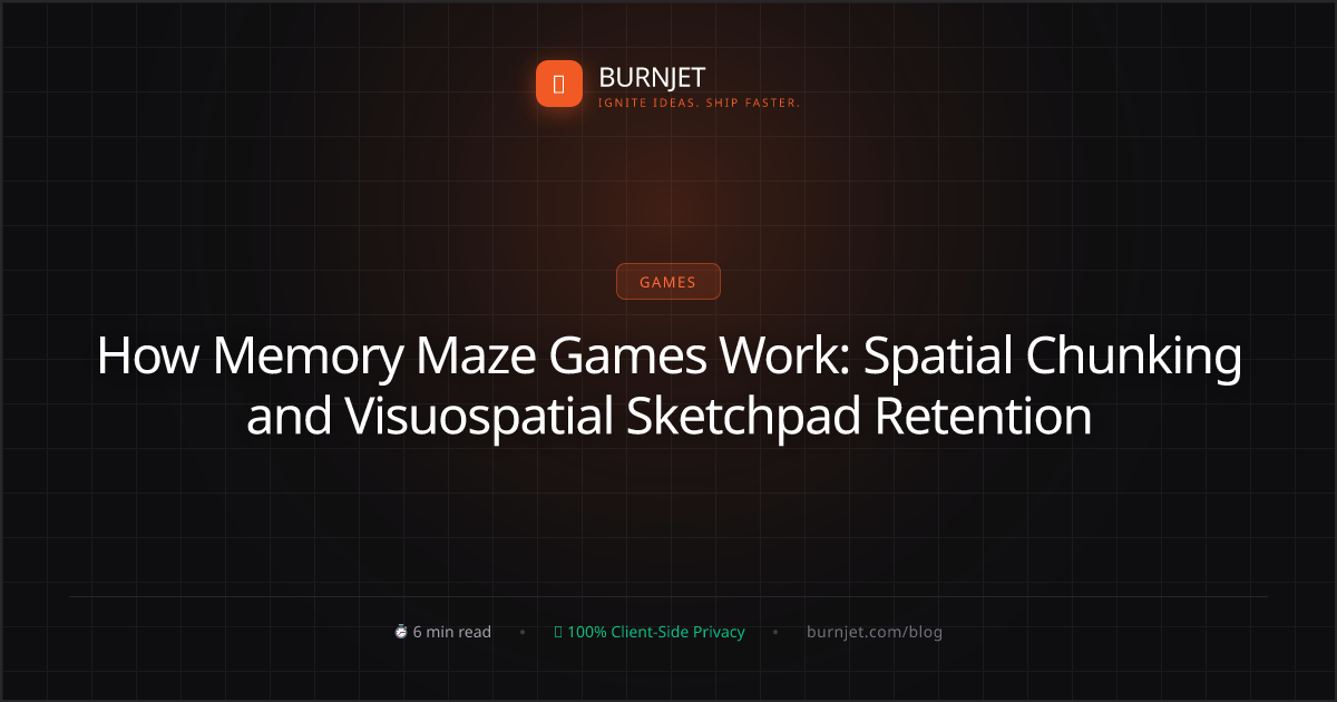 How Memory Maze Games Work: Spatial Chunking and Visuospatial Sketchpad Retention