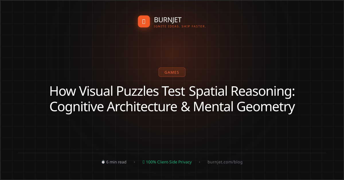 How Visual Puzzles Test Spatial Reasoning: Cognitive Architecture & Mental Geometry