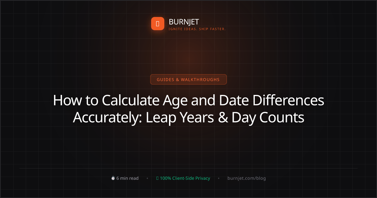 How to Calculate Age and Date Differences Accurately: Leap Years & Day Counts