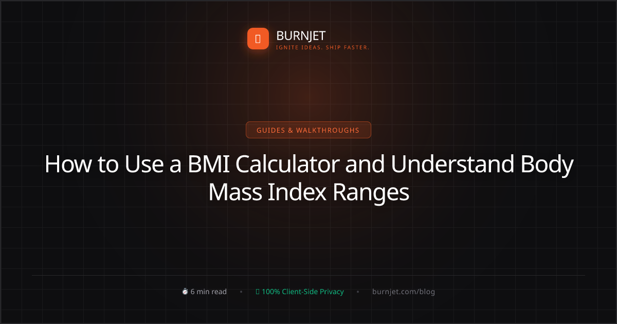 How to Use a BMI Calculator and Understand Body Mass Index Ranges