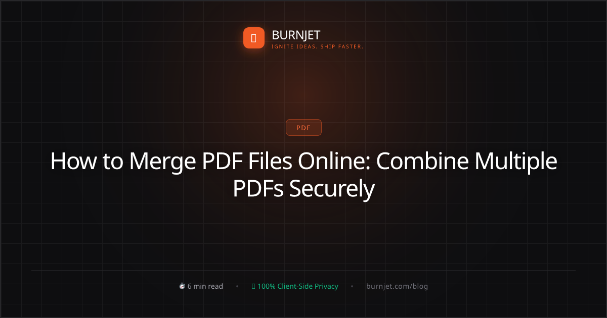 How to Merge PDF Files Online: Combine Multiple PDFs Securely