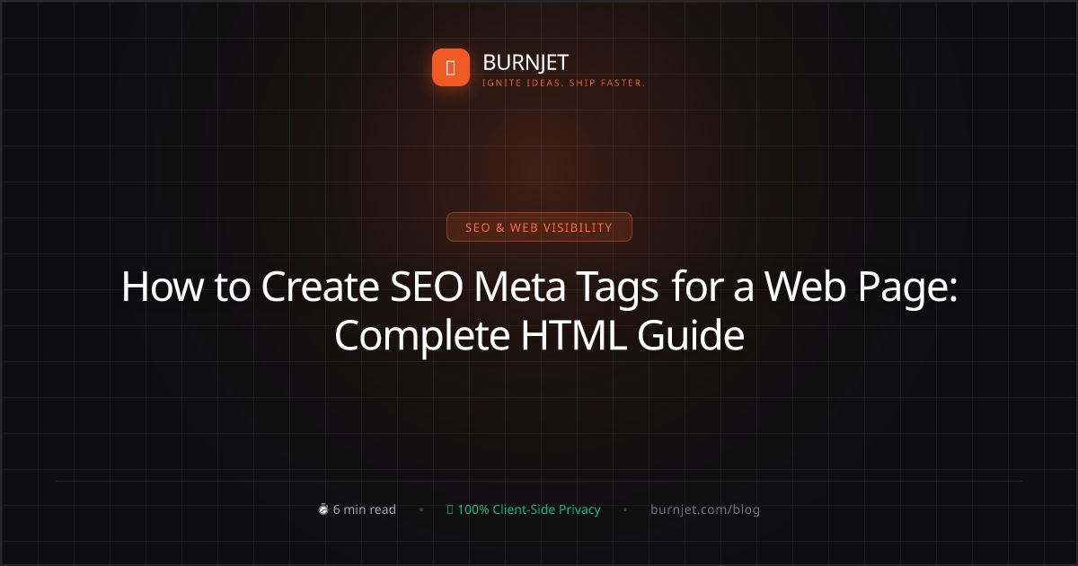 How to Create SEO Meta Tags for a Web Page: Complete HTML Guide