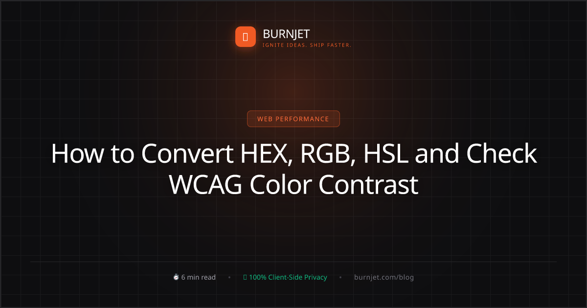 How to Convert HEX, RGB, HSL and Check WCAG Color Contrast